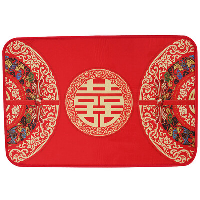 

Extreme space JDKJ festive red carpet mat wedding banquet decoration carpet bathroom room mat