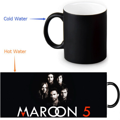 

Maroon 5 350ml12oz Heat Reveal Mug Color Change Coffee Cup Sensitive Morphing Mugs Magic Mug Milk Tea Cups