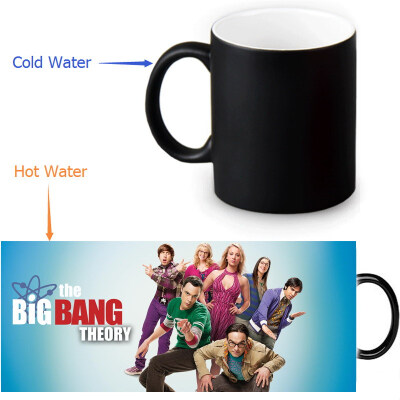 

The Big Bang Theory 350ml12oz Heat Reveal Mug Color Change Coffee Cup Sensitive Morphing Mugs Magic Mug Milk Tea Cups