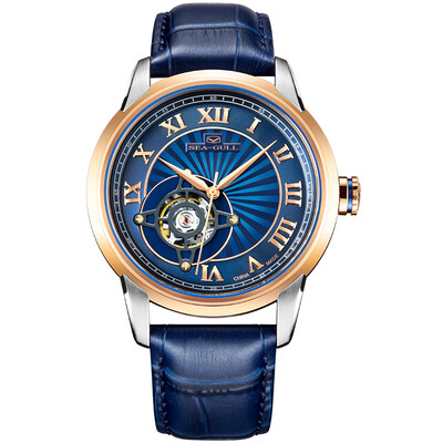 

Часы Seagull Blue Star Xingyu Fashion Watch Автоматические механические часы Roman word Синяя тарелка Seagull watch Мужской стол 219.31.1014K