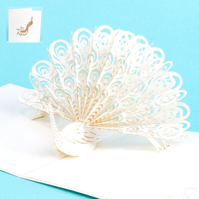 

FANLUS Peacock Pop up Birthday Card for Wife Husband Kids Day Card&Envelopes Handmade 3D Anniversary Wedding Card Graduation