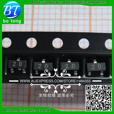 

1000PCS/LOT SMD transistor MMBTA92 2D 0.2A/300V PNP SOT23