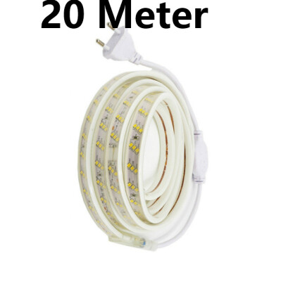 

Waterproof 220V Led Strip 2835 180LedsM With EU Power Adapter Flexible LED Tape Ribbon outdoor 1M 2M 5M 10M 15M 20M