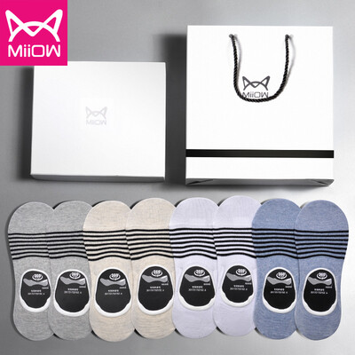 

Cat people 8 pairs of socks mens boat socks summer thin section cotton socks shallow mouth sports socks slip stripe invisible socks DB8X21131-8 simple stripe gift box G7