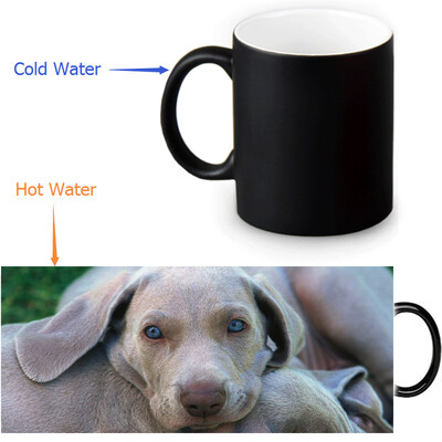 

Weimaraner 350ml12oz Heat Reveal Mug Color Change Coffee Cup Sensitive Morphing Mugs Magic Mug Milk Tea Cups