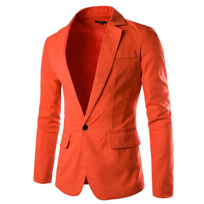 

England Style Blazer Men Casual Jacket Business Suit Formal Dress