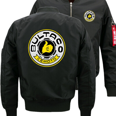 

BULTACO CEMOTO Bomber Jacket Flying Jacket Winter thicken Warm Zipper Men Jackets Anime Mens Casual Coat