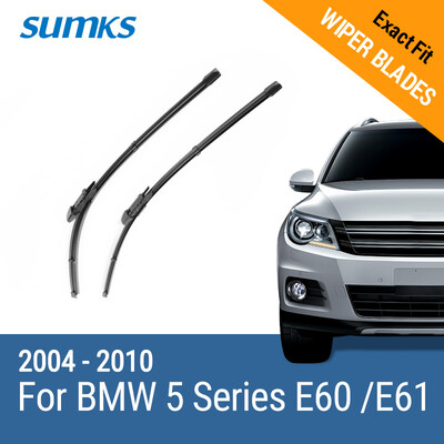 

SUMKS Wiper Blades for BMW 5 Series E39 5 Series E60 E61 24"& 23" 26"& 22" Fit pinch tab Arms Side Latch Arm 1995 to 2010
