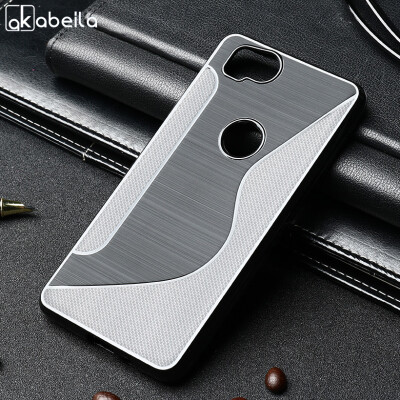 

Akabeila Phone Case for HTC Pixel 2 Case Pixel XL 2 Back Cover Black Brush S Line Phone Protector Anti-Knock Shell