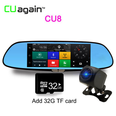 

CU8 DVR 7 Dual Lens Car Dash Camera 3G Wifi GPS Touch Screen Recorder Front After 1080P HD Car Video Recorder Registrar