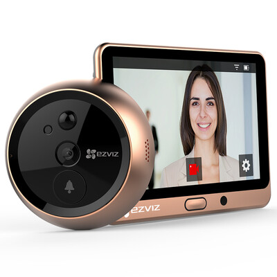 

Fluorite DP1 Brown Smart Cat Eye Camera Electronic Cat Eye Visual Doorbell Security Door Monitor Hikvision&39s brand