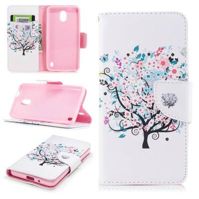 

BEFOSPEY Painting PU LeatherSoft TPU Card Slot Stand Wallet Case For Nokia 250"2017