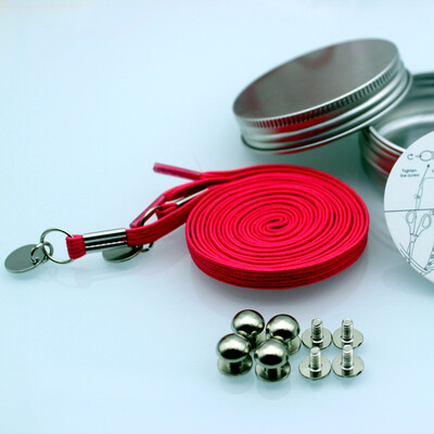 

JUP 1 Pair High-grade Metal Box Packaging Lazy People Without The Strong Elastic Shoe Laces Sneakers Shoelaces Shoestring Laces
