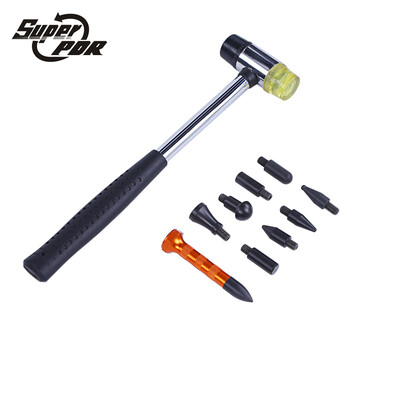 

Super PDR Paintless Dent Repair Tools Shop - High Quality Dent Removal PDR Tools Gold Tap Down Pen With 9 Heads Rubber Hammer