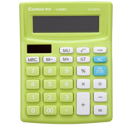 

Together COMIX C-838EC fashion solar dual power calculator 12 bit green