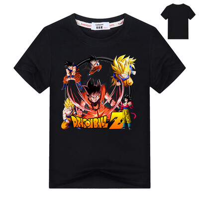 

Dragon Ball Z Goku T Shirt Kids 2018 Летняя футболка с коротким рукавом 100% Хлопок Высокое качество футболки Мультфильм Аниме Топ