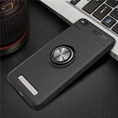 

Xiaomi Redmi 4A4X Luxury Metal Ring Magnetic Bracket Shockproof Cooling TPU Phone Case