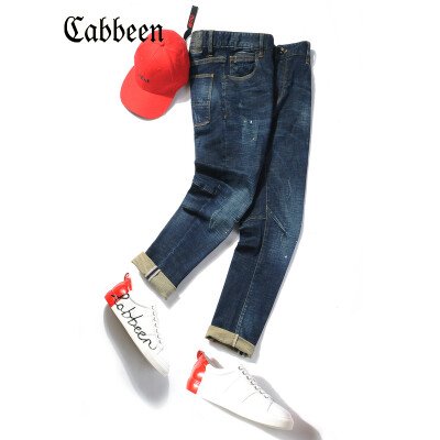 

Carbine CABBEEN 3181116520 Carbine mens slim feet jeans cotton micro-elastic long pants fashion trend youth 2018 spring  dark blue 87 36