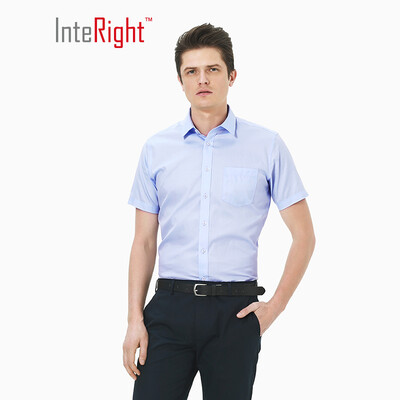 

INTERIGHT хлопок Моющаяся железная рубашка Деловые люди с коротким рукавом