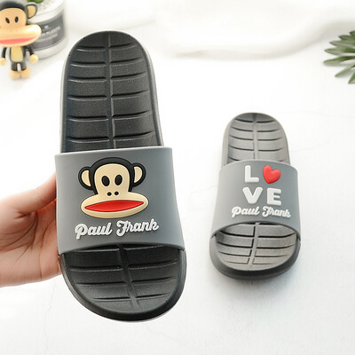 

PaulFrank big mouth monkey slippers couple models casual fashion outdoor sandals beach shoes men PF600 dark gray 40 suitable for wearing 39 yards