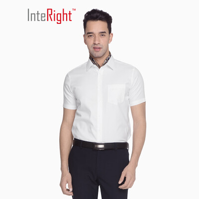 

INTERIGHT 100 cotton machine washable ironing shirt business mens short sleeve white 41 yards