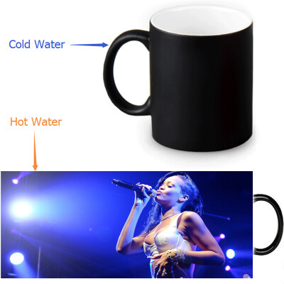 

Rihanna 350ml12oz Heat Reveal Mug Color Change Coffee Cup Sensitive Morphing Mugs Magic Mug Milk Tea Cups
