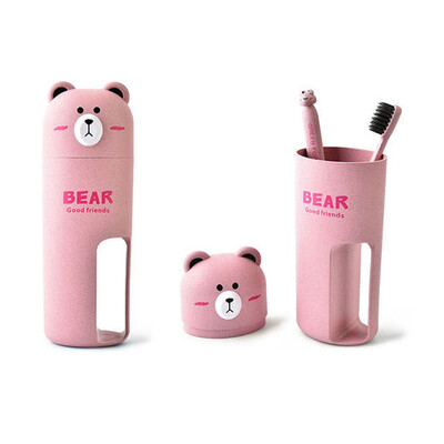 

Wolf Walker Travel Cup Set Toothbrush Box Toothpaste Portable Multifunction Capsule Cup Couple Creative Covered Toothbrush Cup LXZ-7001 Red