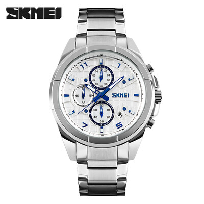

SKMEI Mens Sport Watch Fashion Watch Wrist watch Quartz Stainless Steel Band