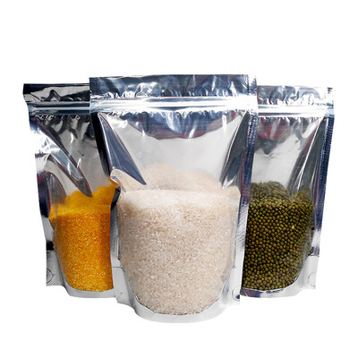 

Shan Shi Li SexeMara aluminum foil transparent self-supporting food Ziplock bag sealed compact bag snack bag waterproof moisture-proof sealed pocket fresh plastic storage bag 3040cm 10