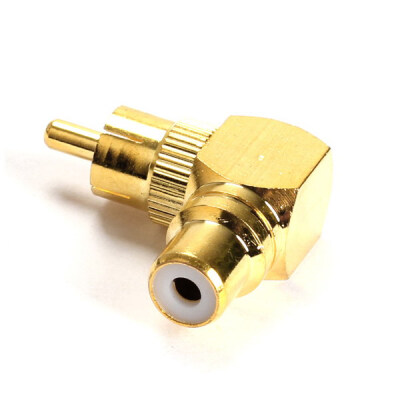 

Huayuan Right Angle RCA Adaptor Male to Female Connector Joint 90 Degrees