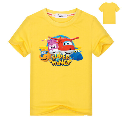 

3-13Years Super Wings Одежда Мальчики с длинным рукавом Футболка с Хлопчатобумажными девушками Футболка Kids Cartoon T-shirt Fashi