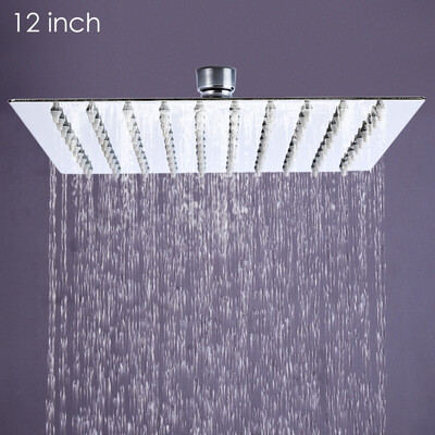 

12 inch High Pressure Ultra Thin 201 Stainless Steel Square Rain Shower Head