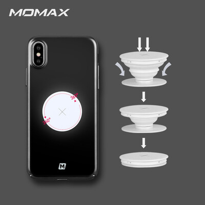 

MOMAX Apple X Mobile Shell iPhoneX Mobile Shell Cover Phone Holder Vacuum Plating Protective Case Set 58 Inch Black