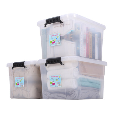 

Ai Laiya AILYA transparent storage box finishing box large reinforcement thickened multi-purpose plastic storage box clothes toy car sundries storage box 3 Pack Z1252