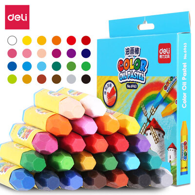 

Deli deli 24 color student silky oil painting stick easy to color childrens crayons painting pen 6963