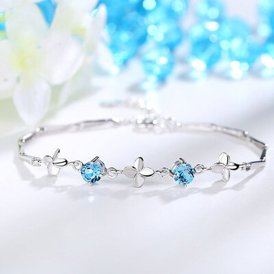 

S925 Silver Crystal Bracelet for Female