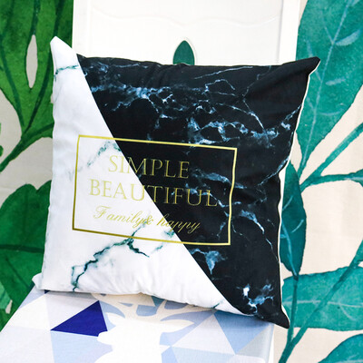 

Yuanyuan pillow with core ins wind marble lumbar pillow office sofa car pillow