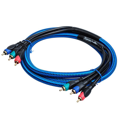 

Ferguson cabos AV line color line three pairs of three-color line red&yellow white video line 3RCA lotus line dvd upgrade color line blue 2 meters