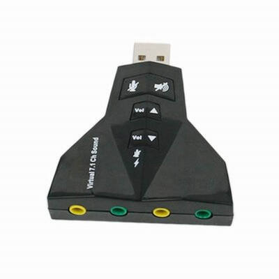 

huayuan USB звуковой карты 7.1 канал 3D аудио звуковой карты впк адаптер 3.5mm джек стерео - гарнитура для WinXP / 7 / 8 Android Linux для Mac
