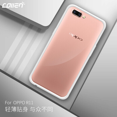 

Collen OPPO R11 Mobile Shell Cover R11 Anti-drop All Soft&Hard Clear Crystal White