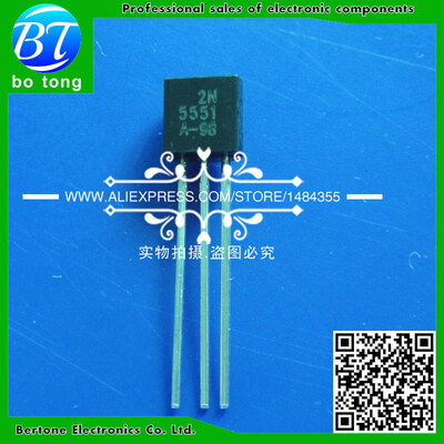 

100pcs/lot Free shipping in-line triode 2N5551 TO-92 0.6A 160V NPN Original new Special sales