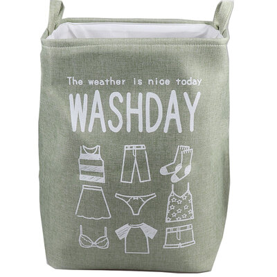 

Clothy clothes storage basket toy sorting bag storage bag matcha green