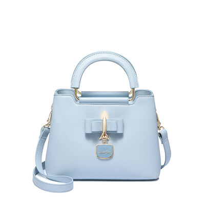 

JUST STAR handbag shoulder bag Korean version of the Messenger bag fashion trend handbag bow hanging tide 732 sky blue small version