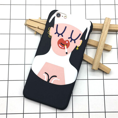 

Мода милый мультфильм жесткий Матовая Пластик крышка для IPhone 5 5s se Забавный ультра тонкий телефон Чехол для iphone 6 6s 7 8