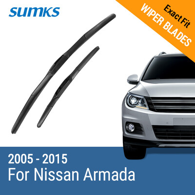 

SUMKS Wiper Blades for Nissan Armada 24"&22" Fit Hook Arms 2005 2006 2007 2008 2009 2010 2011 2012 2013 2014 2015