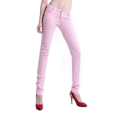 

Fashion Women Candy Colors Skinny Pencil Jeans Spring Ladies Sexy Fit Pants Plus Size Casual Trousers