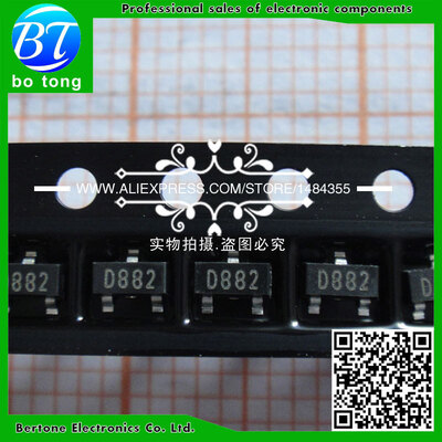 

Free Shipping 100PCS 2SD882 D882 NPN SOT-23 NPN Transistor