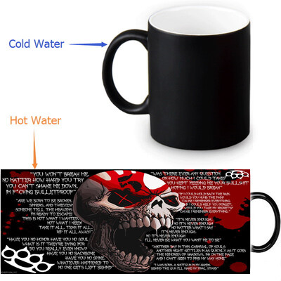

Five Finger Death Punch 350ml12oz Heat Reveal Mug Color Change Coffee Cup Sensitive Morphing Mugs Magic Mug Milk Tea Cups