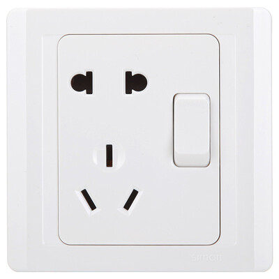 

Simon Electric simon N51085B five-hole with dual control switch socket 55 series switch socket elegant white