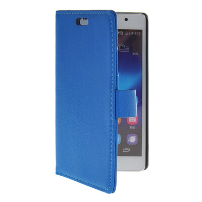 

MOONCASE Slim Leather Flip Wallet Card Pouch with Kickstand Shell Back ЧЕХОЛ ДЛЯ Huawei Honor 6 Blue
